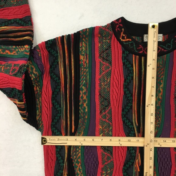 Coogi Style Tundra Mens 3D Sweater L Biggie Hip-Hop Streetwear Knit Crew Neck - Picture 5 of 6